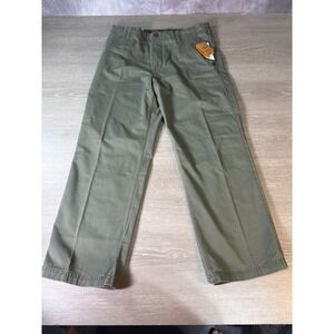 Timberland Mens Straight Fit Cotton Twill Pants Leaf Green 34x30 58GR126302 NEW